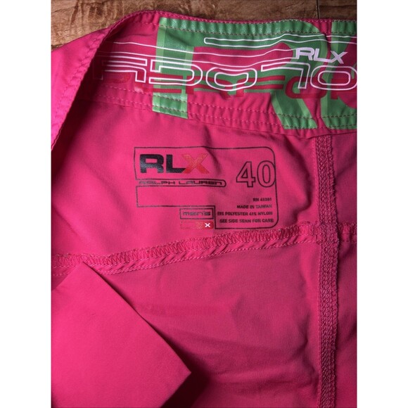 RLX Ralph Lauren Men’s Size 40 Pink Unlined Board Shorts 11” Inseam - Picture 4 of 7